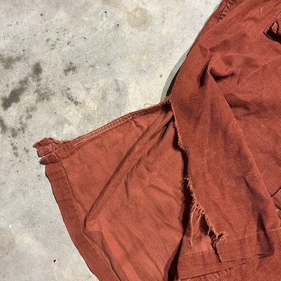 Vintage 70s Atkinson Orange Corduroy Casual Cut Shirt - Picture 4 of 5